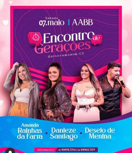 Amanda Rainha das Farras, Danieze Santiago e Desejo de Menina - Encontro de Gerações