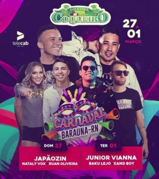 Junior Vianna, Bakulejo e Xand Boy - Carnaval de Baraúna