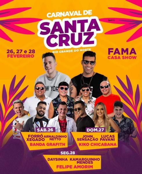CANCELADO - Forró Xegado, Arnaldinho Netto e Banda Grafith - Carnaval de Santa Cruz
