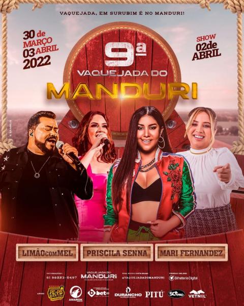 Limão com Mel, Priscila Senna e Mari Fernandez - 9ª Vaquejada do Manduri