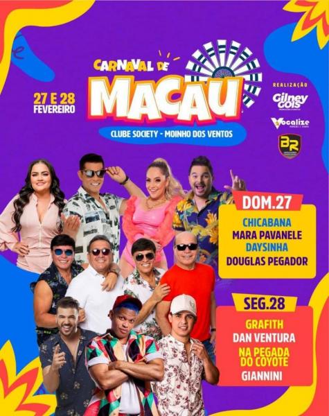 Chicabana, Mara Pavanelly, Daysinha e Douglas Pegador - Carnaval de Macau