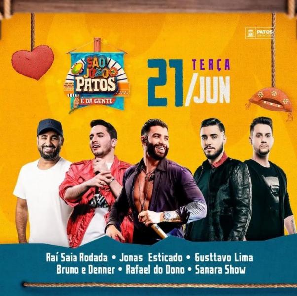 Raí Saia Rodada, Jonas Esticado, Gusttavo Lima, Bruno & Denner, Rafael do Dono e Sanara Show