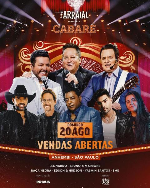 Raça Negra, Leonardo, Bruno & Marrone, Edson & Hudson e Yasmin Santos - Cabaré