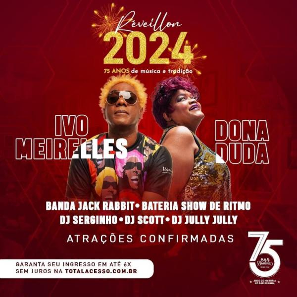 Ivo Meirelles, DJ Scott e Dona Duda Ribeiro - Réveillon 75 anos do Bar Brahma