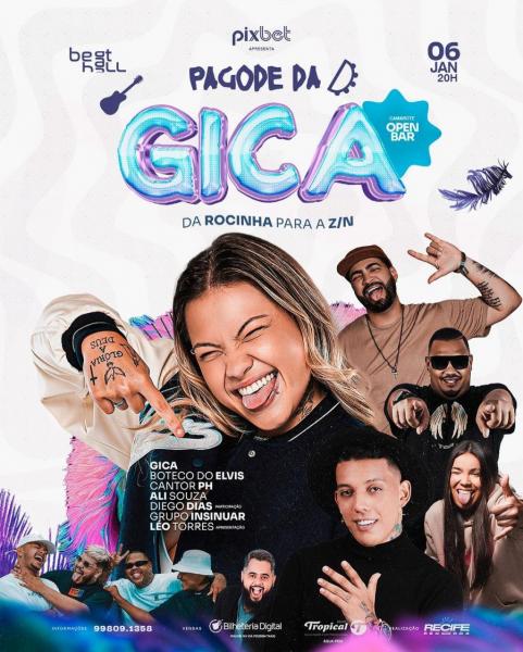 Gica, Boteco do Elvis, Cantor PH, Ali Souza, Diego Dias, Grupo Ininuar e Léo Torres - Pagode da Gica
