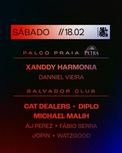 Xanddy Harmonia, Danniel Vieira, Cat Dealers, Diplo, Michael Malih, Aj Perez, Fábio Serra, Jopin e Watzgood