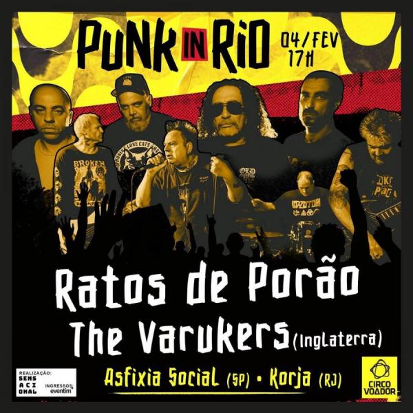 Ratos de Porão, The Varuykers, Asfixia Social e Korja - Punk in Rio