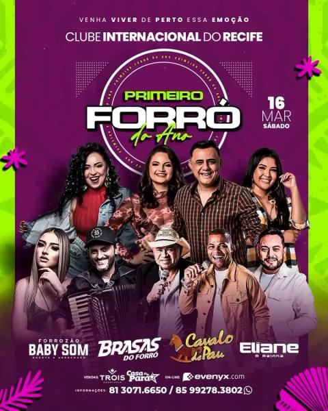 Brasas do Forró, Forrozão Baby Som, Cavalo de Pau e Eliane A Rainha