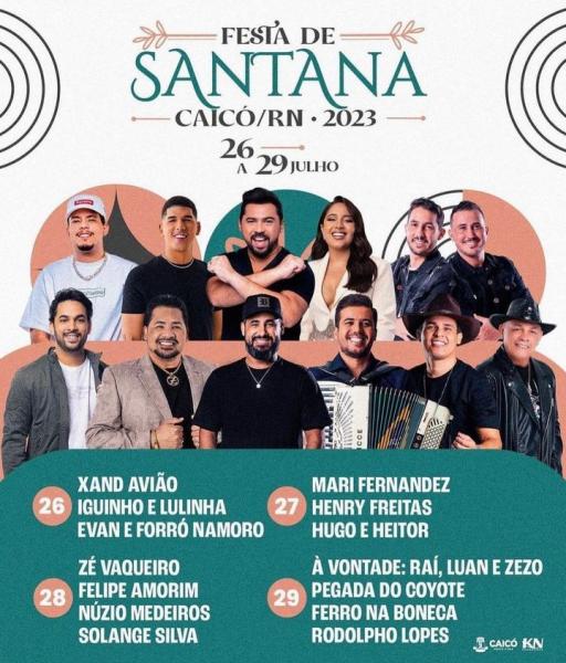 Zé Vaqueiro, Felipe Amorim, Núzio Medeiros e Solange Silva - Festa de Sant'Ana