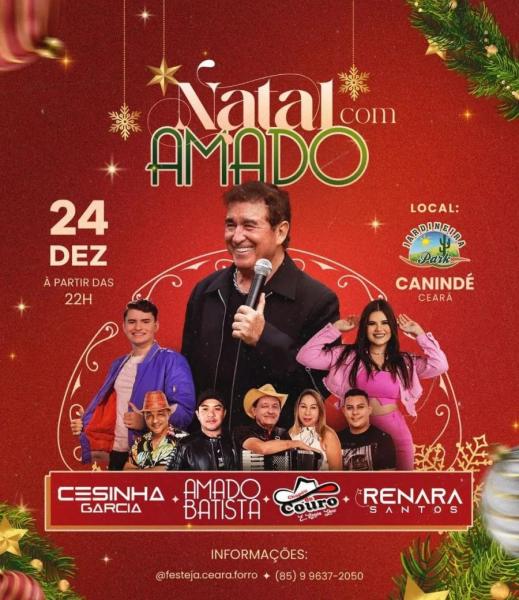 Amado Batista, Cesinha Garcia, Chapéu de Couro e Renara Santos - Natal com Amado
