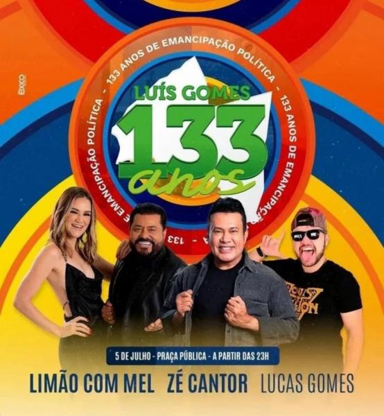 Limão com Mel, Zé Cantor e Lucas Gomes - 133 anos de Luís Gomes/RN