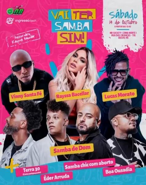 Rayssa Bacellar, Vinny Santa Fé, Lucas Morato e Samba de Dom - Vai ter Samba Sim!