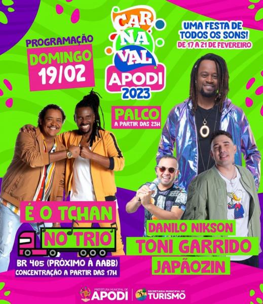 É o Tchan, Toni Garrido, Danilo Nikson e Japãozin - Carnaval de Apodi 2023