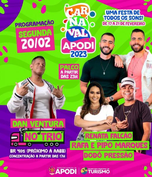 Dan Ventura, Renata Falcão, Rafa & Pipo Marques e Dodô Pressão - Carnaval de Apodi 2023