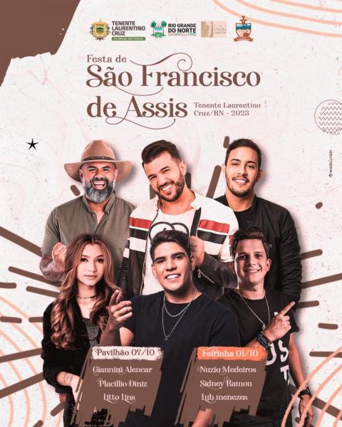 Nuzio Medeiros, Sidnet Ramon e Luh Menezes  - Festa de São Francisco de Assis