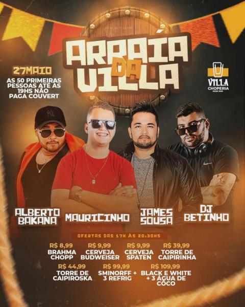 Alberto Bakana, Mauricinho, James Sousa e DJ Betinho - Arraiá da Villa
