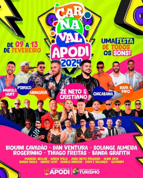 Dan Ventura, Hungria, Marciel Bellar, Solange Almeida e Kiko Chicabana - Carnaval Apodi 2024