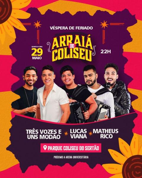 Três Vozes e Um Modão, Lucas Viana e Matheus Rico - Arraiá do Coliseu