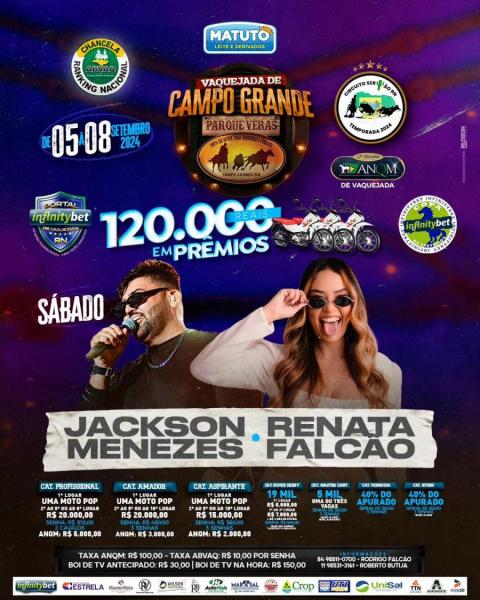 Jackson Menezes e Renata Falcão - Vaquejada de Campo Grande 2024