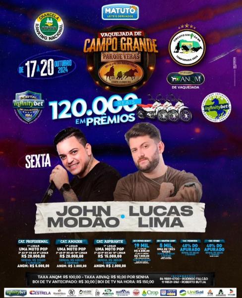 John Modão e Lucas Lima - Vaquejada de Campo Grande 2024