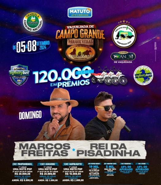 Marcos Freitas e Rei da Pisadinha - Vaquejada de Campo Grande 2024