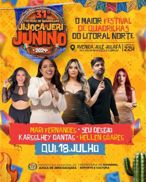 Mari Fernandes, Seu Desejo, Karsslhey Dantas e Hellen Soares - 31º Jijoca Jeri Junino