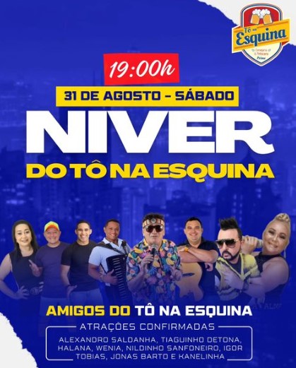 Alexandro Saldanha, Thiaguinho Detona, Halana, Wenia, Nildinho Sanfoneiro e Kanelinha - Niver do Tô na Esquina