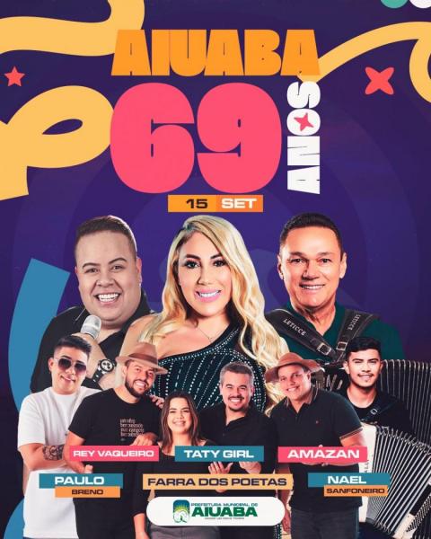 Taty Girl, Rey Vaqueiro, Amazan, Paulo Breno, Farra dos Poetas e Nael Sanfoneiro