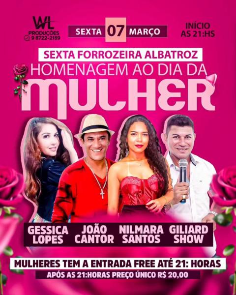 Gessica Lopes, João Cantor, Nilmara Santos e Giliard Show - Dia da Mulher