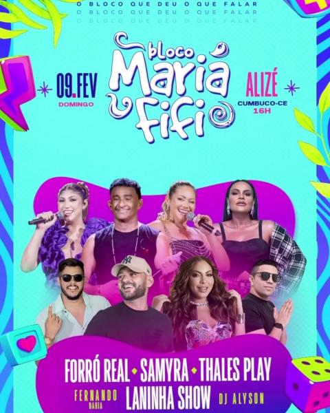 Forró Real, Samyra, Thales Play, Laninha Show, Fernando Bahia e Dj Alyson - Bloco Maria Fifio