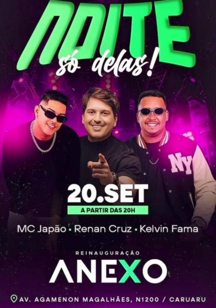 Mc Japão, Renan Cruz e Kelvin Fama - Noite Só Delas