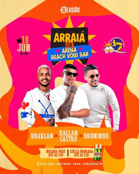 Dhaklan, Hallan Castro e Bruninho - Arraiá da Arena Beach Vôlei 2025