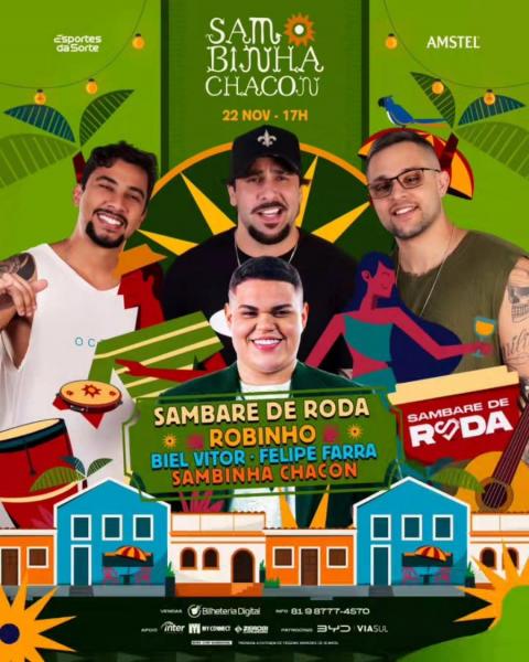 Sambare de Roda, Robinho, Biel Vitor, Felipe Farra e Sambinha Chacon
