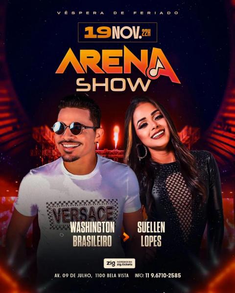 Washington Brasileiro e Suellen Lopes