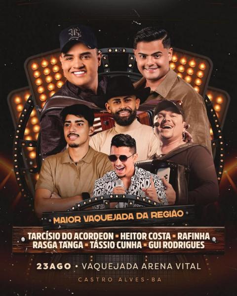 Tarcísio do Acordeon, Heitor Costa, Rafinha, Rasga Tanga, Tássio Cunha e Gui Rodrigues