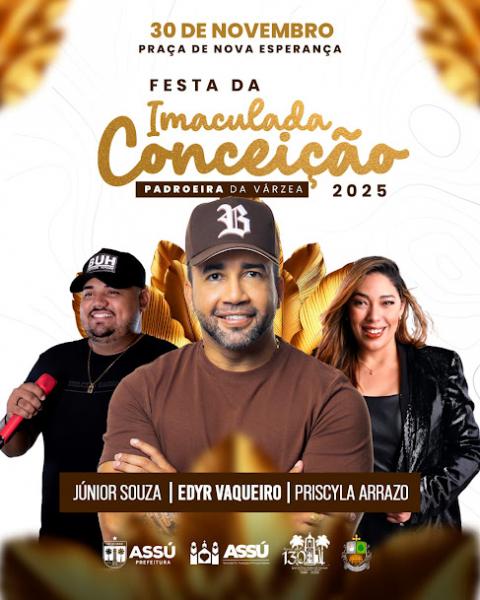 Edyr Vaqueiro, Júnior Souza e Priscyla Arrazo - Festa da Imaculada Conceição