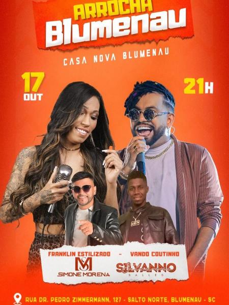 Simone Morena, Silvanno Salles, Franklin Estilizado e Vando Coutinho - Arrocha Blumenau
