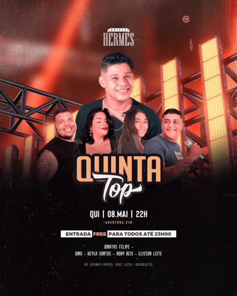 Jônatas Felipe, Dino, Keyla Santos, Adry Reis e Elisson Leite - Quinta TOP