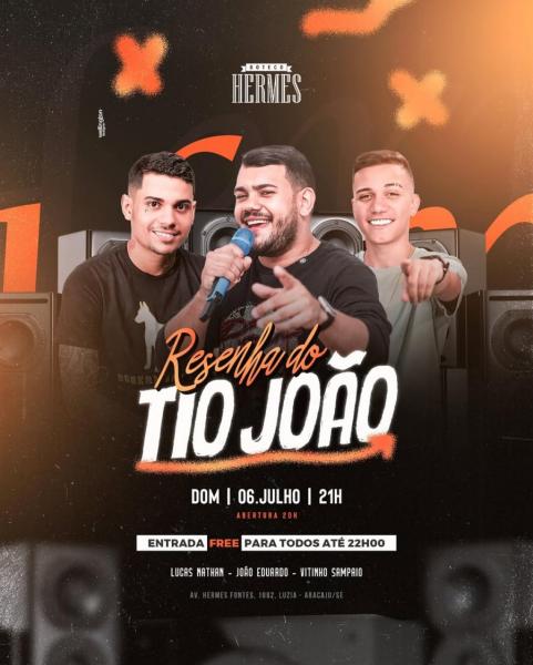 Lucas Nathan, João Eduardo e Vitinho Sampaio - Resenha do Tio João