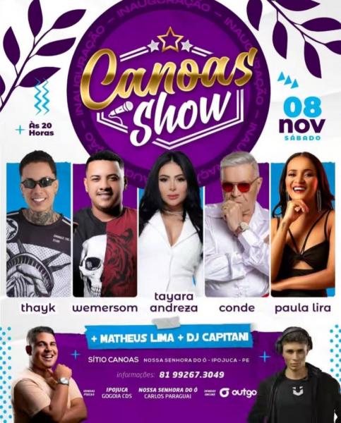 Tayara Andreza, Conde, Paula Lira, Thayk e Wemersom