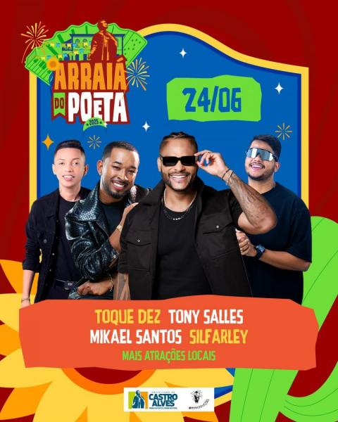 Toque Dez, Tony Salles, Mikael Santos e Silfarley - Arraiá do Poeta 2025