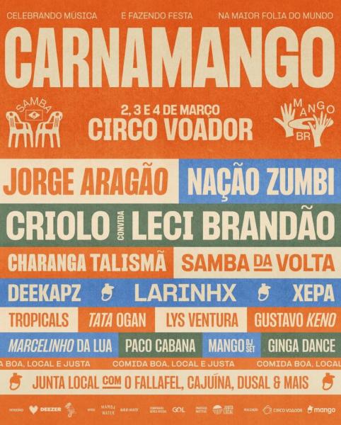 Jorge Aragão, Samba da Volta, Larinhx, Tropicals e Paco Cabana & Mango Dj Set - 4º Carnamango 2025