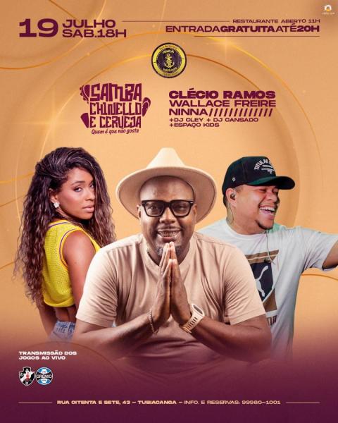 Clécio Ramos, Wallace Freire e Ninna - Samba Chinello & Cerveja