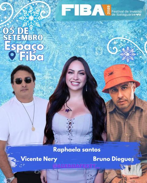 Raphaela Santos, Vicente Nery e Bruno Diegues - Festival de Inverno 2025