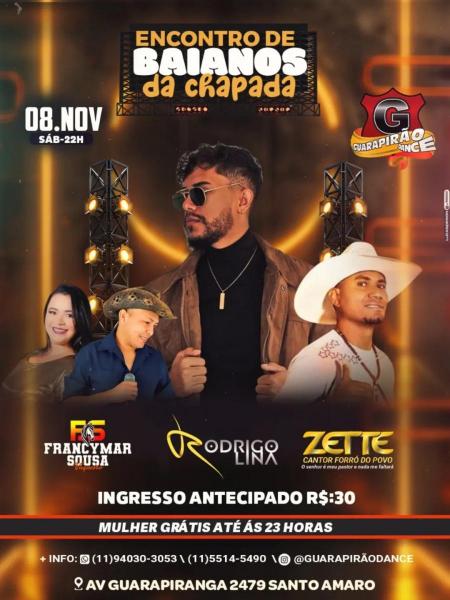 Rodrigo Lima, Francymar Sousa e Zette - Encontro de Baianos da Chapada