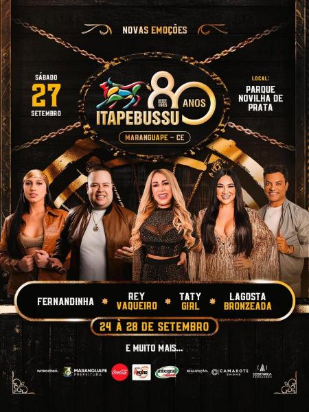 Rey Vaqueiro, Taty Girl, Fernandinha e Lagosta Bronzeada - 80 anos Vaquejada Itapebussu 2025