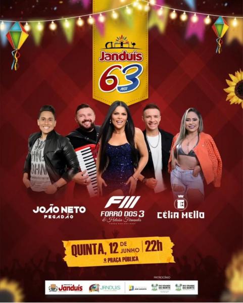 Forró dos 3, João Neto Pegadão e Célia Mello
