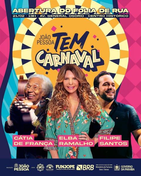 Cátia de França, Elba Ramalho e Filipe Santos - Abertura do Folia de Rua