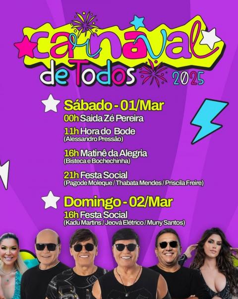 Pagode Moleque, Thabata Mendes e Priscilla Freire - Carnaval de Todos 2025