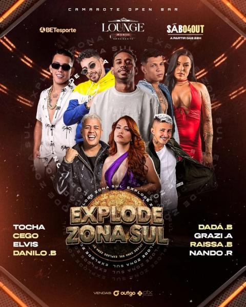 Tocha, Cego, Elvis, Danilo, Dadá, Grazi, Raissa e Nando - Explode Zona Sul